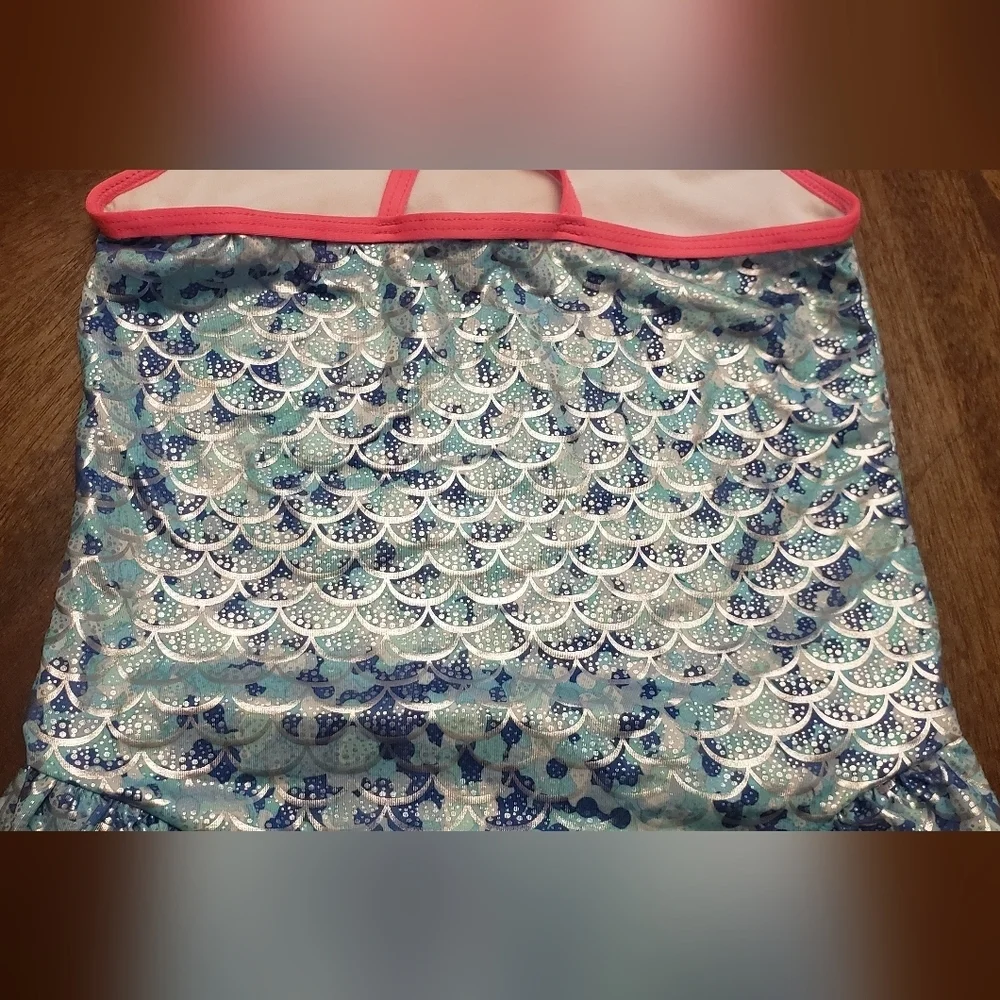 Limited Too Swimwear with Ruffle Trim - Blue and Pink Size 6x